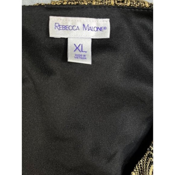 NWT Rebecca Malone Lace Overlay Metallic Gold Flowy Size Xl - Picture 13 of 14